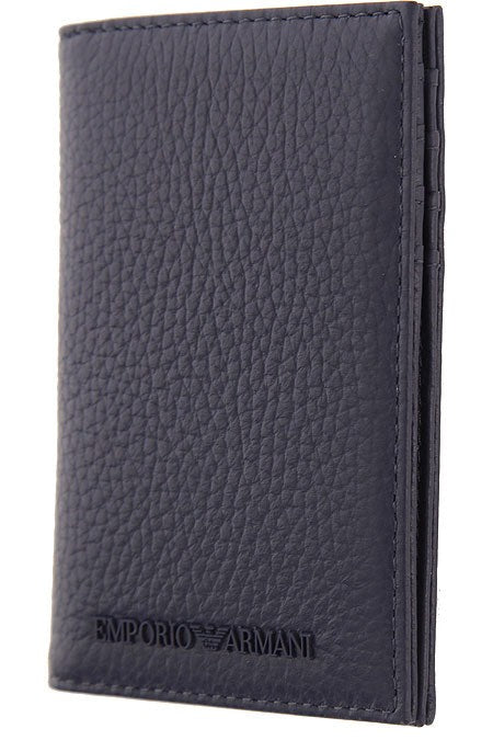 Emporio Armani Textured Leather Credit Card Holder