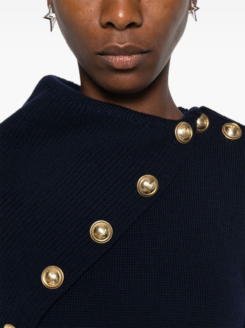 Rabanne Navy Merino Wool Sweater