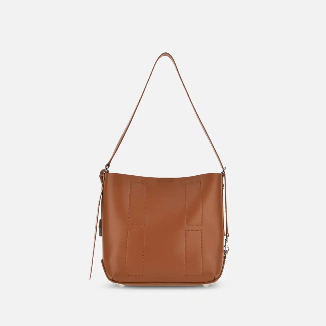 Hogan Refined Brown Leather Hobo Bag