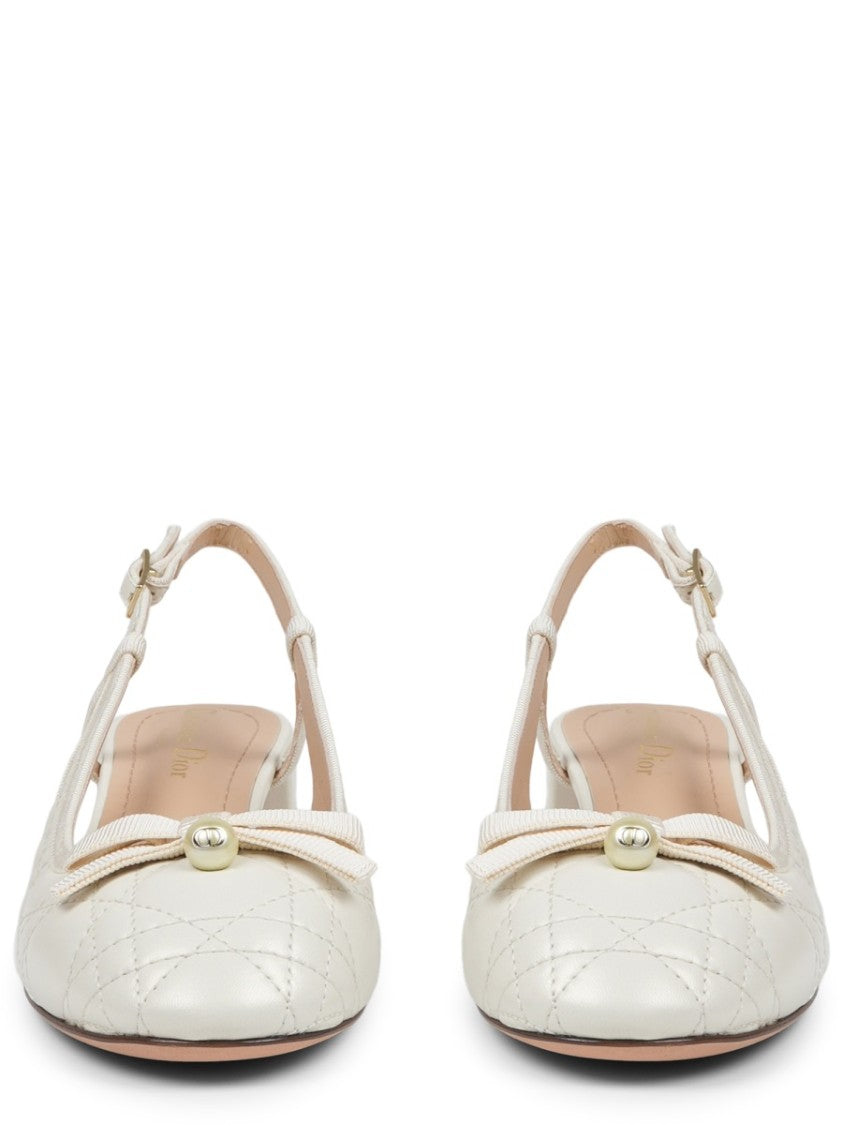 Dior Ballet Quilted Leather Slingback Pumps