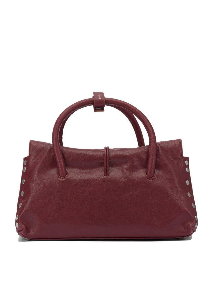 Zanellato Structured Burgundy Cow Leather Shoulder Bag