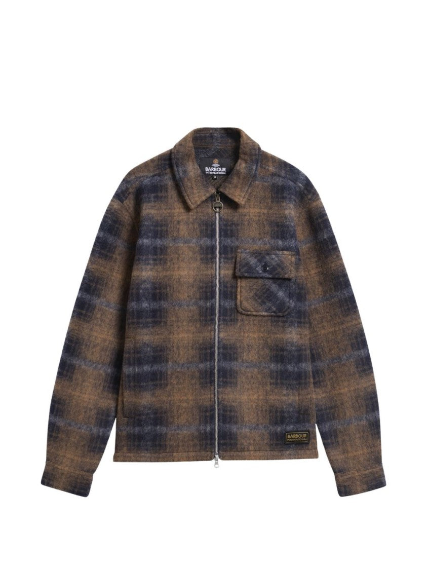 Barbour Check-Pattern Zip-Up Jacket