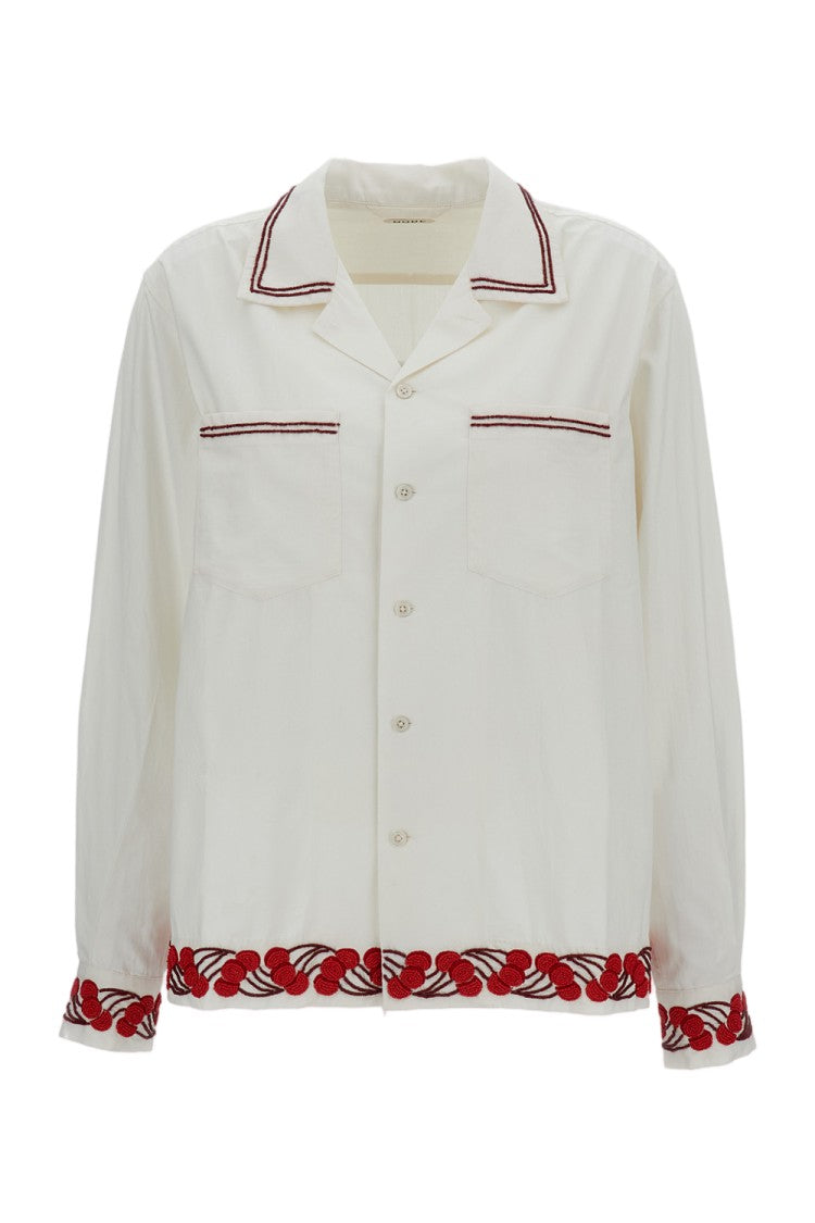 Bode New York Cherry Lane Beaded Shirt
