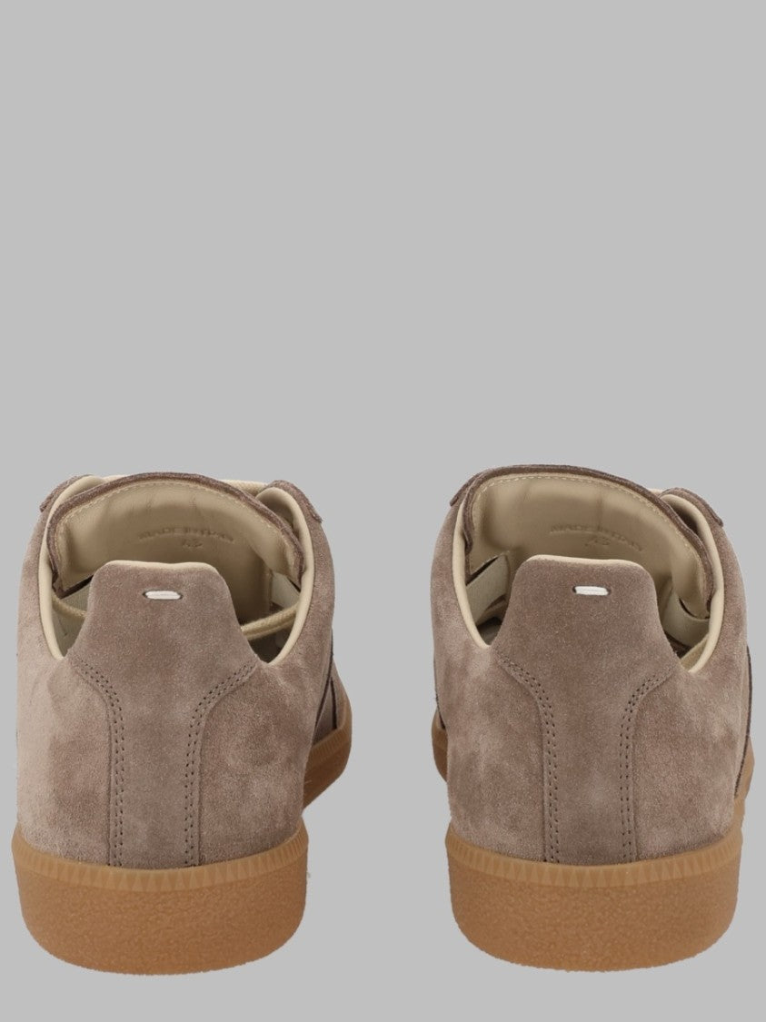 Maison Margiela Beige Suede Gum Rubber Sole Sneakers