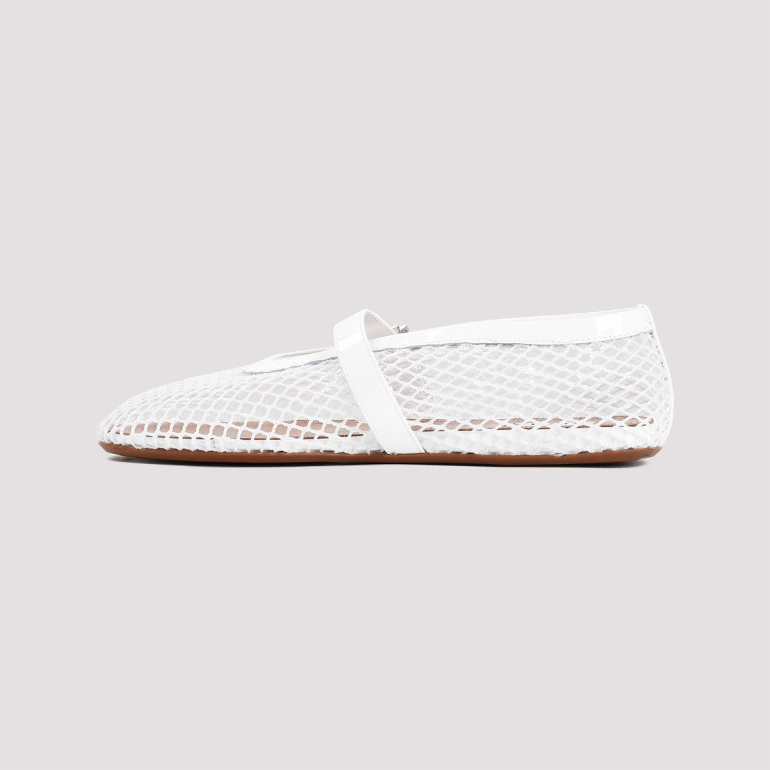Alaïa White Flat Mesh Ballerinas
