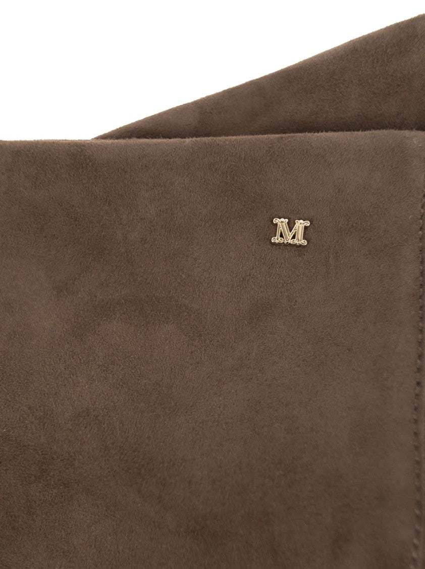 Max Mara Afideesuede - Long Suede Nappa Gloves