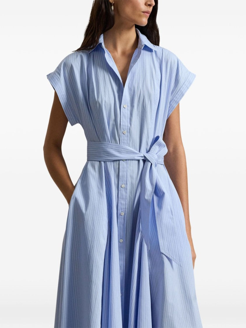 Polo Ralph Lauren Midi Dress With Mother-Of-Pearl Button Placket