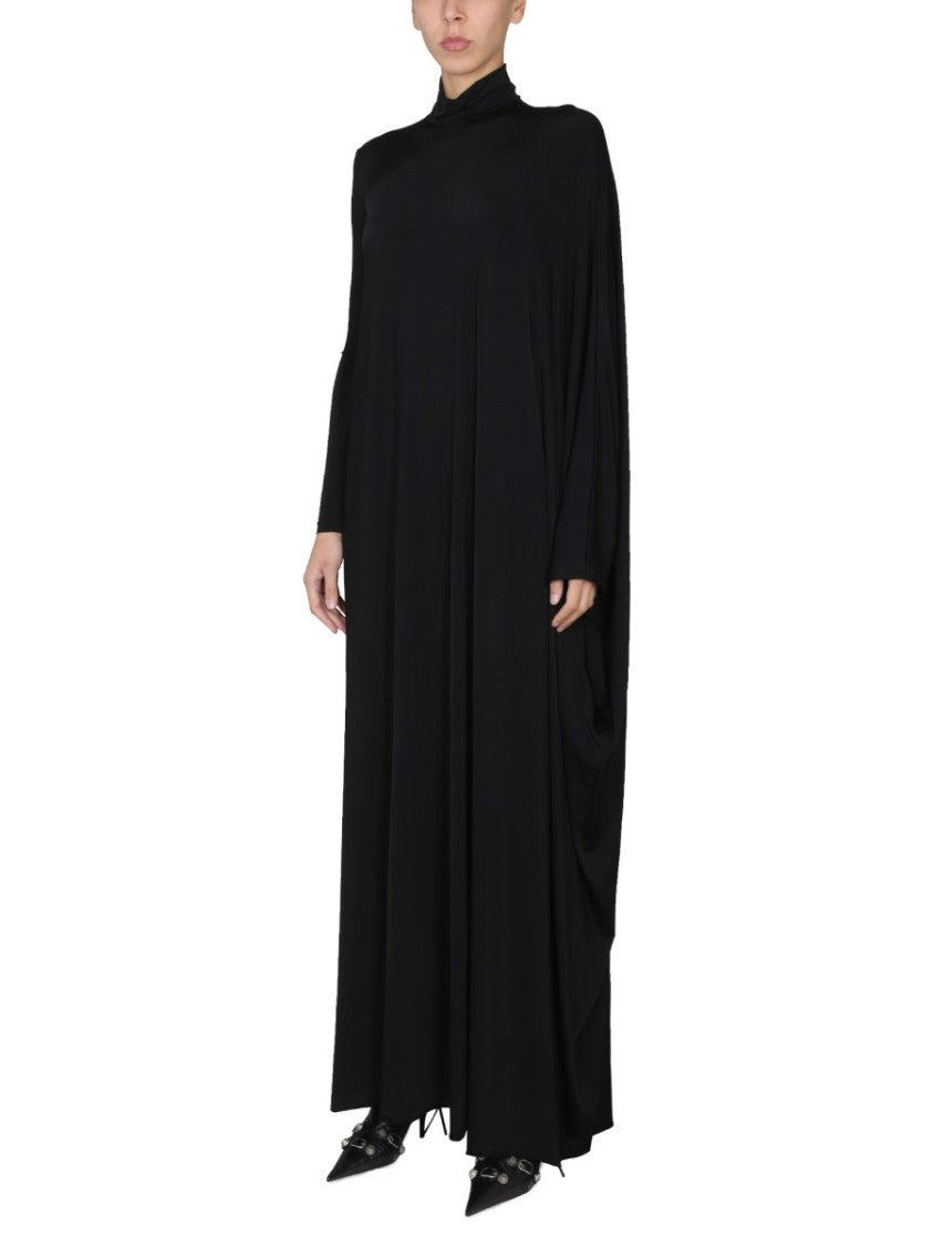 Balenciaga Minimalist Maxi Dress In Stretch Nylon Jersey