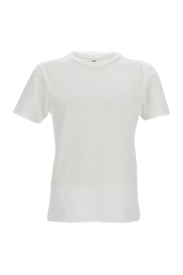 Rier White Fitted Cotton T-Shirt
