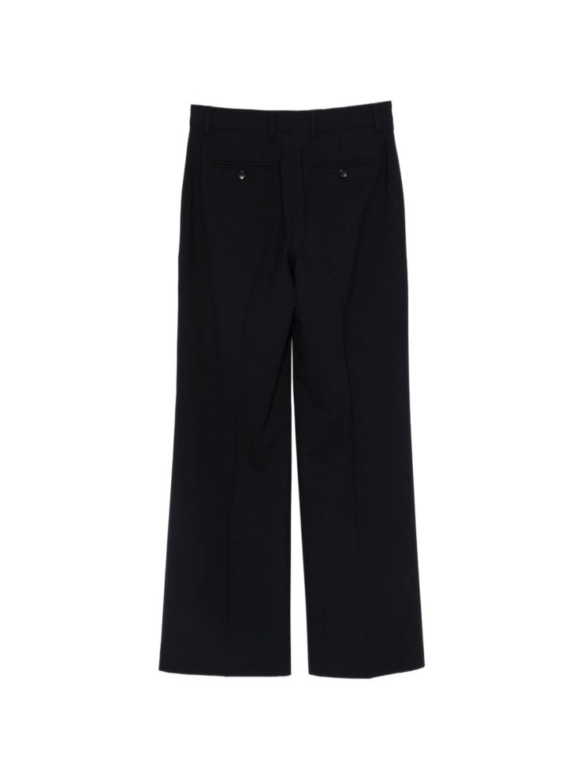 Seventy Sergio Tegon Wide-Leg Black Trousers With Tailored Design