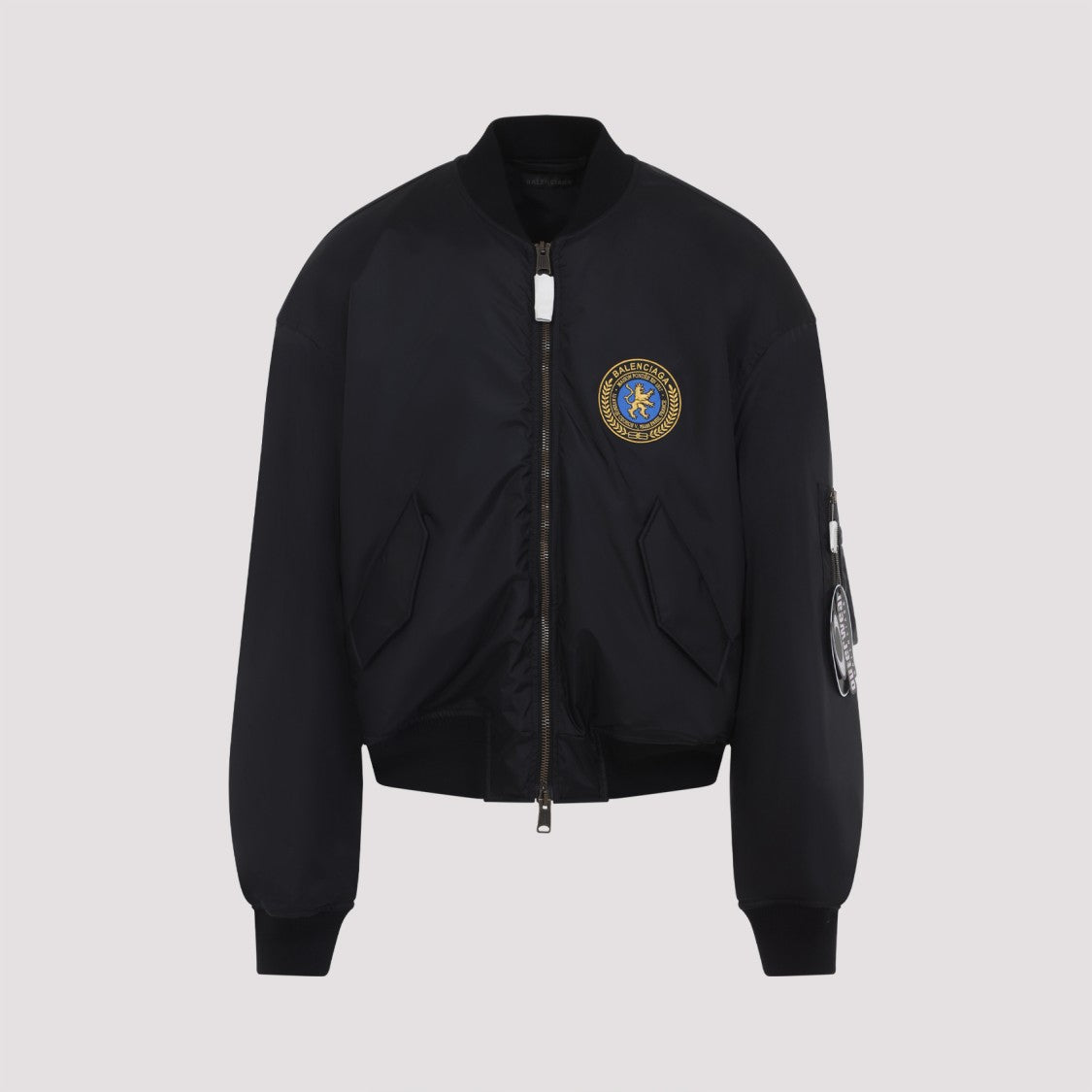 Balenciaga Slightly Oversized Black Bomber Jacket