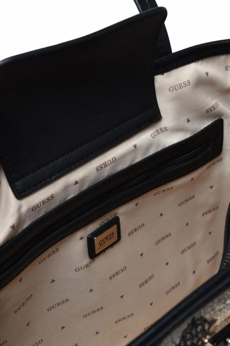 Guess Beyza Shoulder Bag - Beige/Black