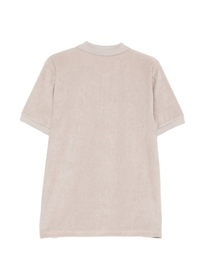 Moschino Beige Short Sleeve Button Knit Polo
