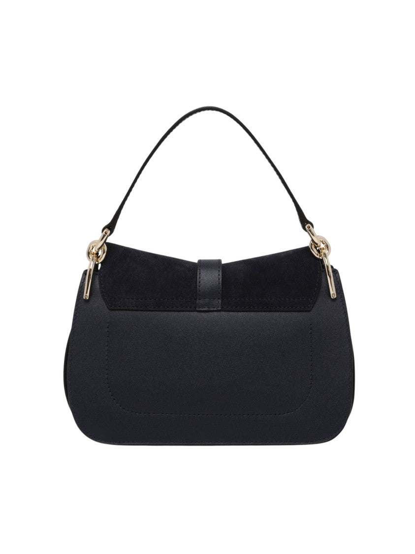 Furla Flow Mini Structured Rectangular Suede Shoulder Bag