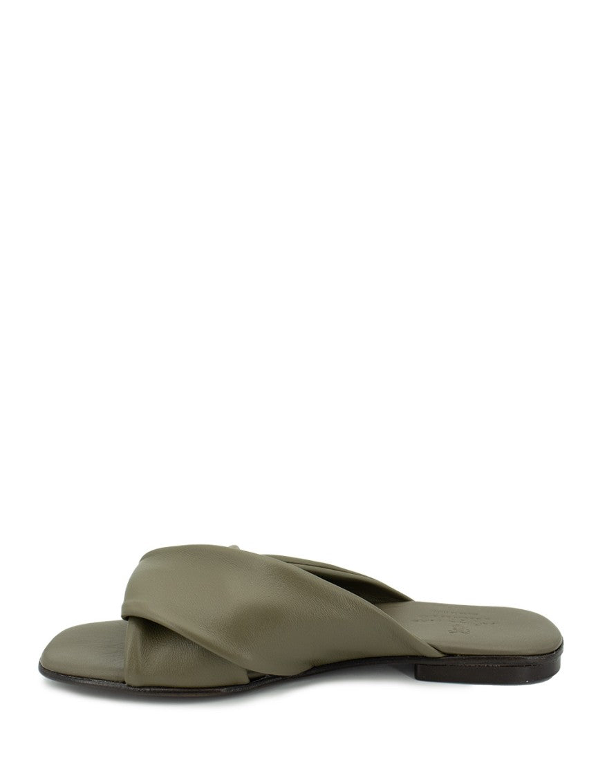 Thera's Braided Back Strap Leather Sandals