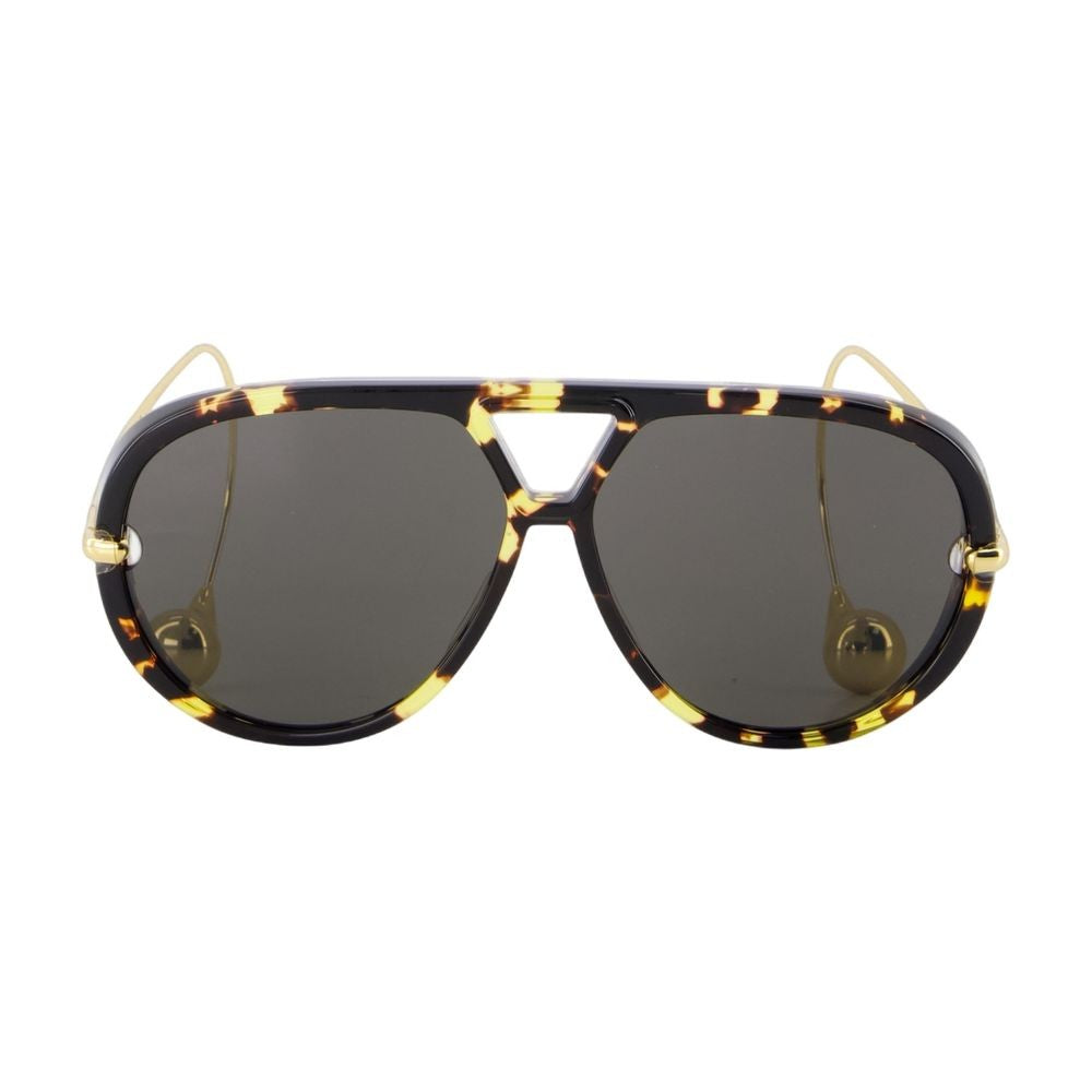 Bottega Veneta Brown Acetate Frame Sunglasses With Curves