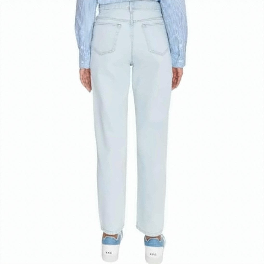 A.P.C. Classic Straight-Leg Denim Pants With High Waist