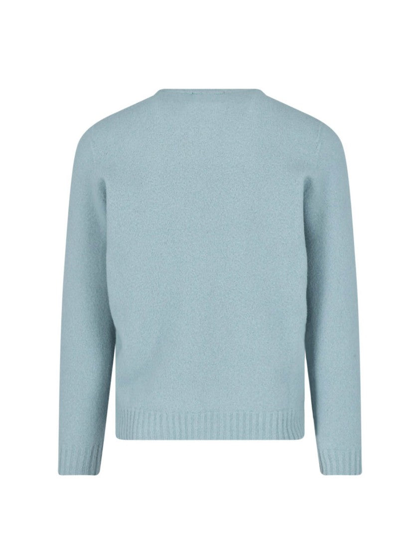 Drumohr Light Blue Crewneck Lambswool Sweater