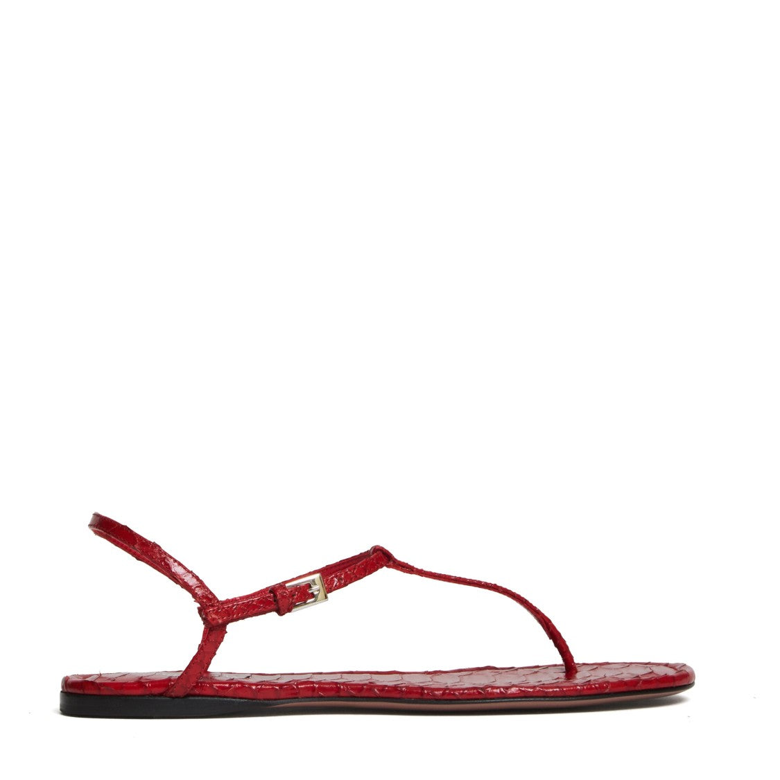 Paris Texas Montecarlo Mono Printed Python Flat Sandals