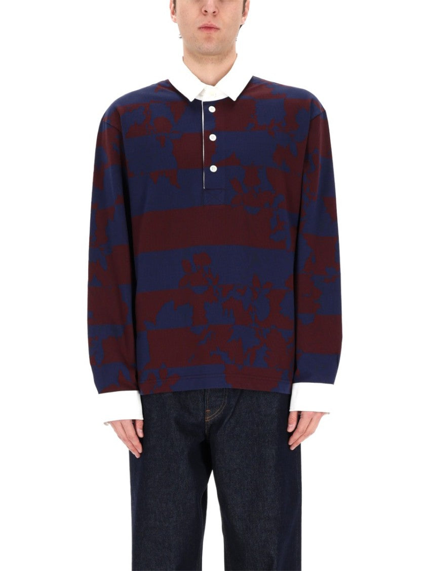 Dries Van Noten Hucho Broad Stripes Cotton Polo Shirt