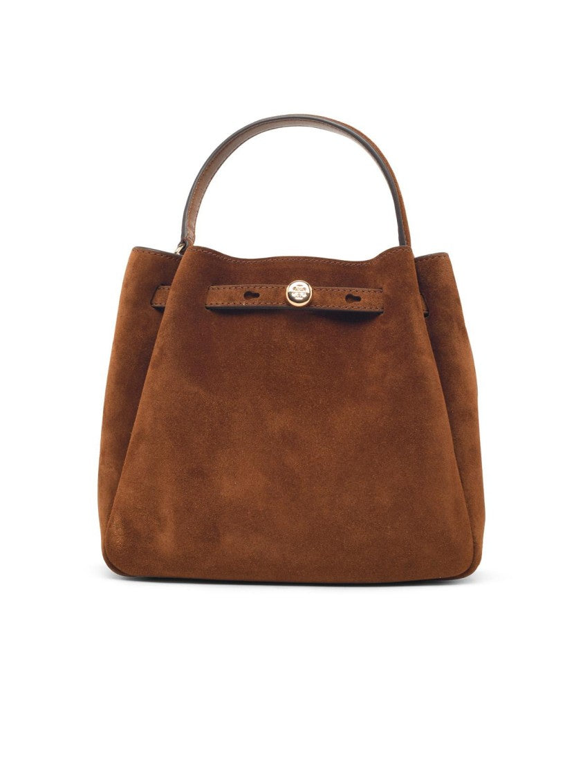 Tory Burch Romy Small Suede Bucket Bag - Brown