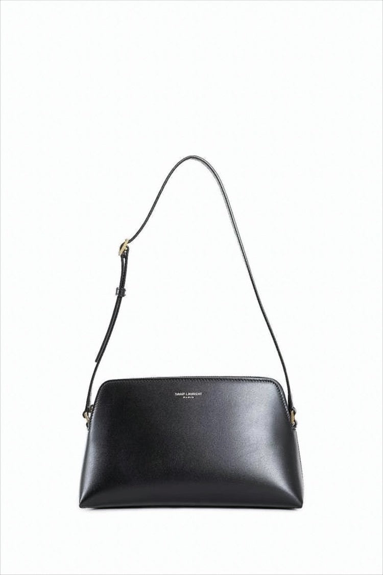 Saint Laurent Rectangular Calf Leather Shoulder Bag With Adjustable Strap