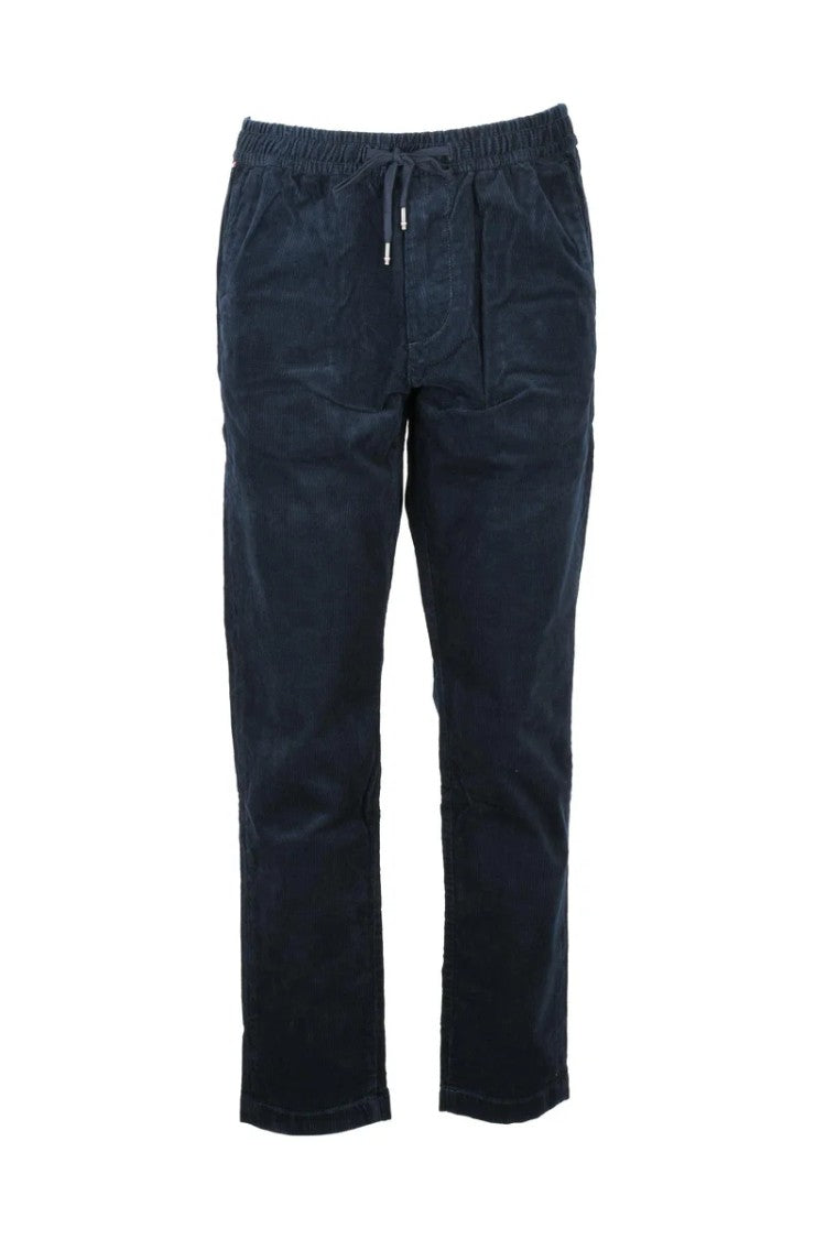 Tommy Hilfiger Velvet-Finish Wide Leg Chino Pants With Elasticated Waistband