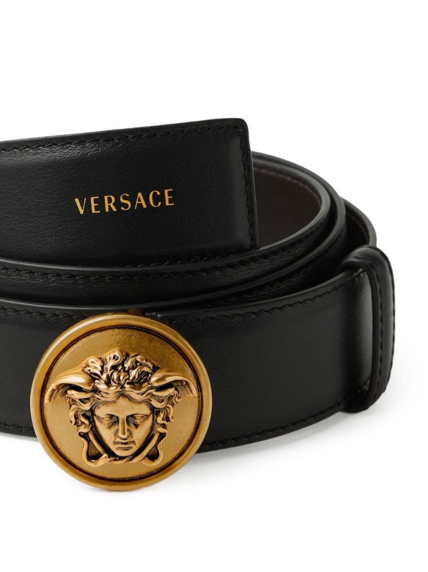 Versace Black Silk Nylon Belt