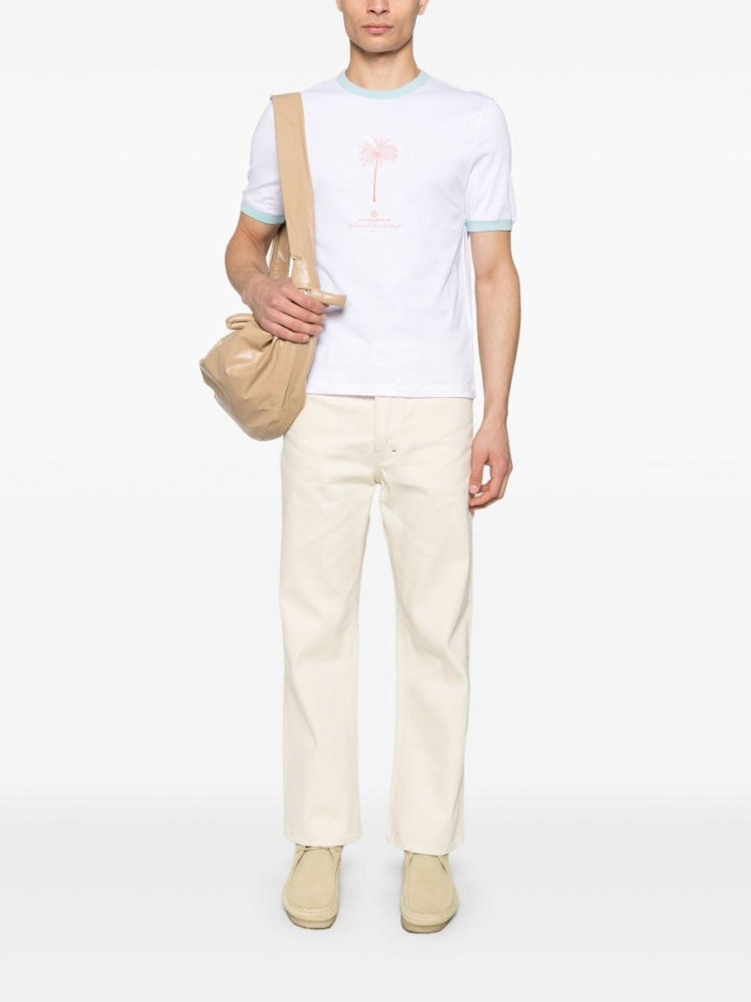 Jacquemus White T-Shirt With Logo Print
