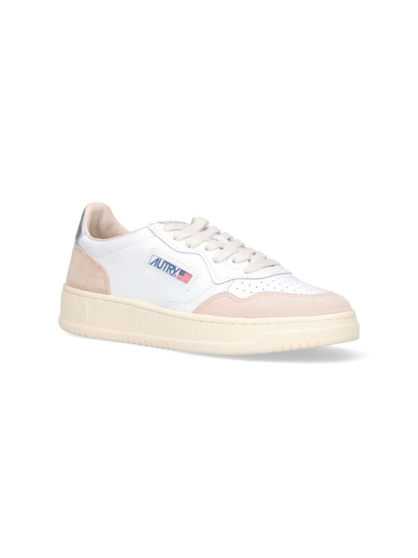 Autry White Medalist Suede Overlays Sneakers