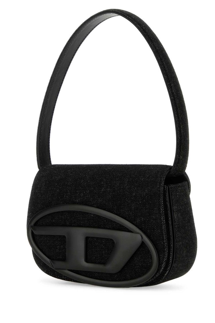 Diesel Black Denim 1Dr Shoulder Bag