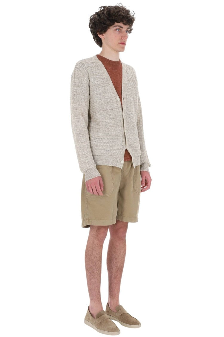 Roberto Collina Textured Cotton-Linen Knit Cardigan
