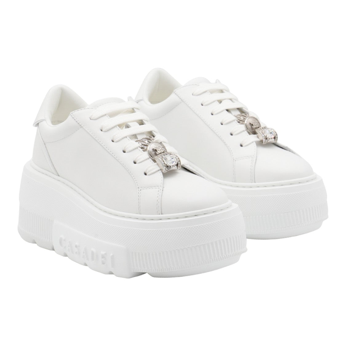 Casadei Platform Sneakers With Embellished Laces