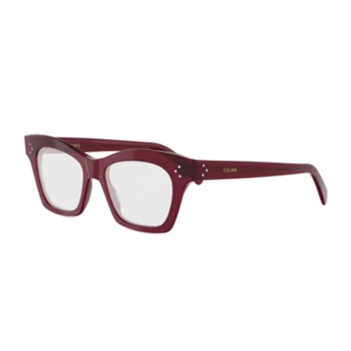 Celine Bordeaux Three Dots Acetate Cat-Eye Sunglasses