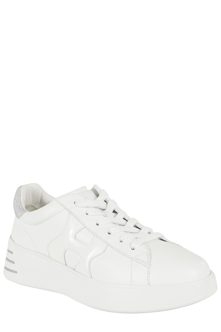 Hogan Rebel Lace-Up Sneakers With Shiny Side Detail