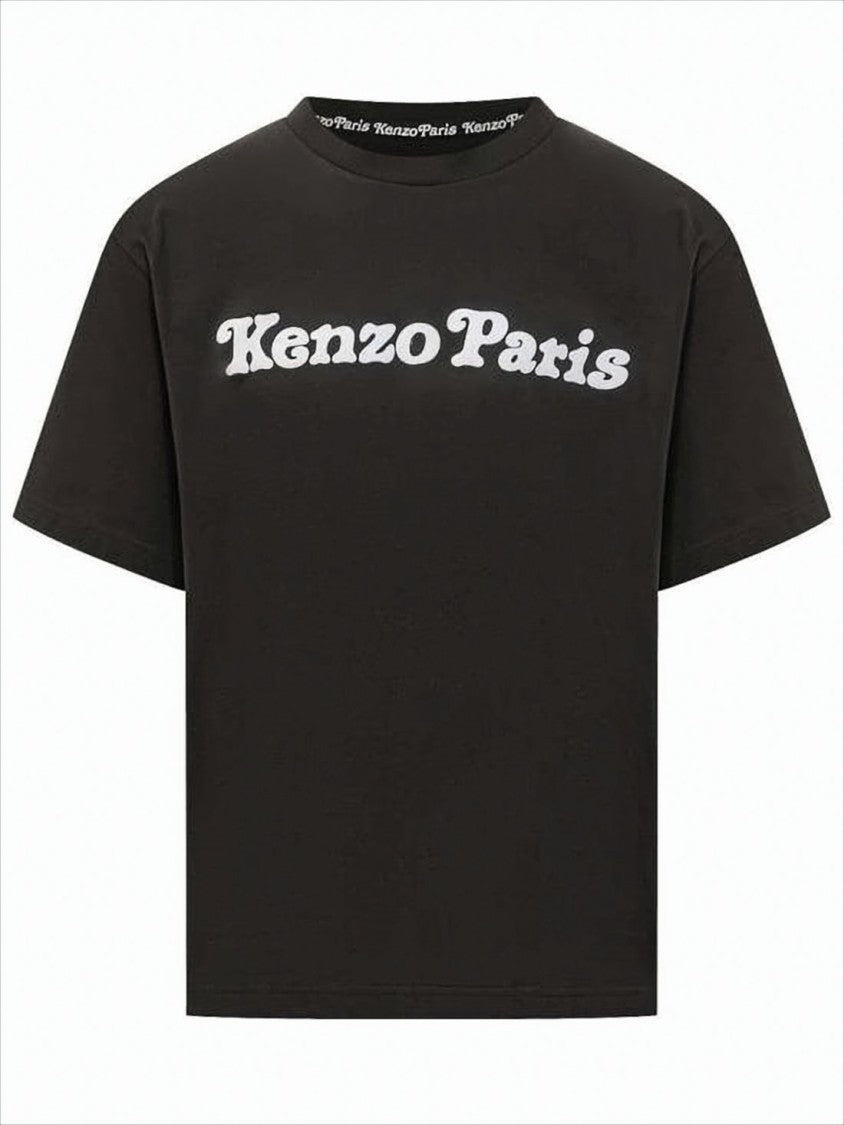 Kenzo Short-Sleeved Cotton T-Shirt With Bold Front Logo