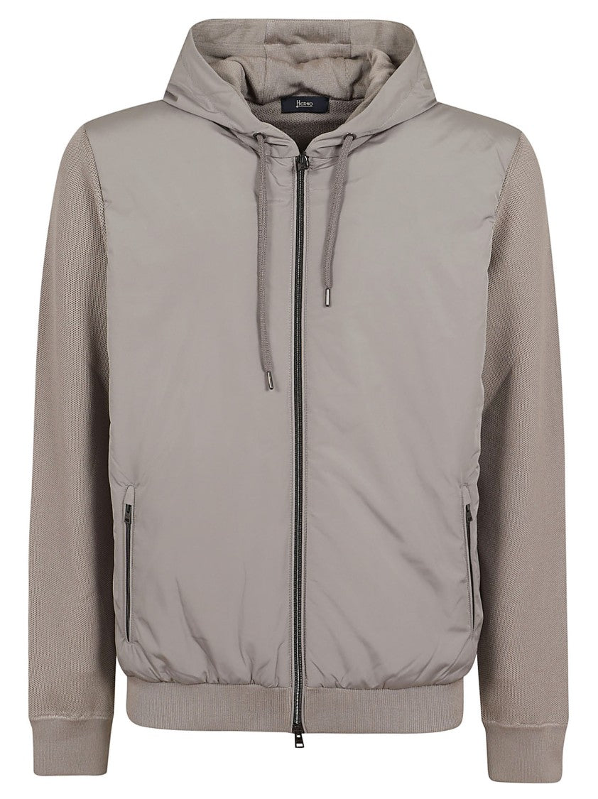 Herno Combined Padded Sweatshirt Jacket
