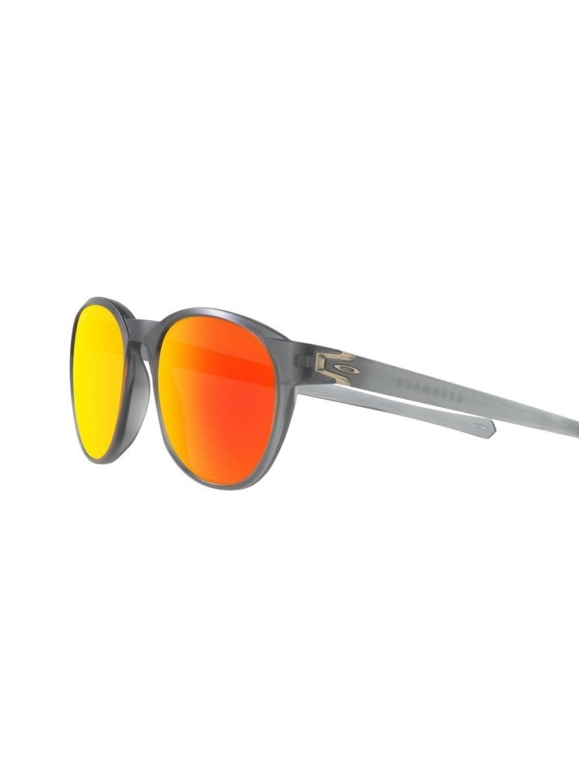 Oakley Round Matte Orange Sunglasses With Gunmetal Grey Accents