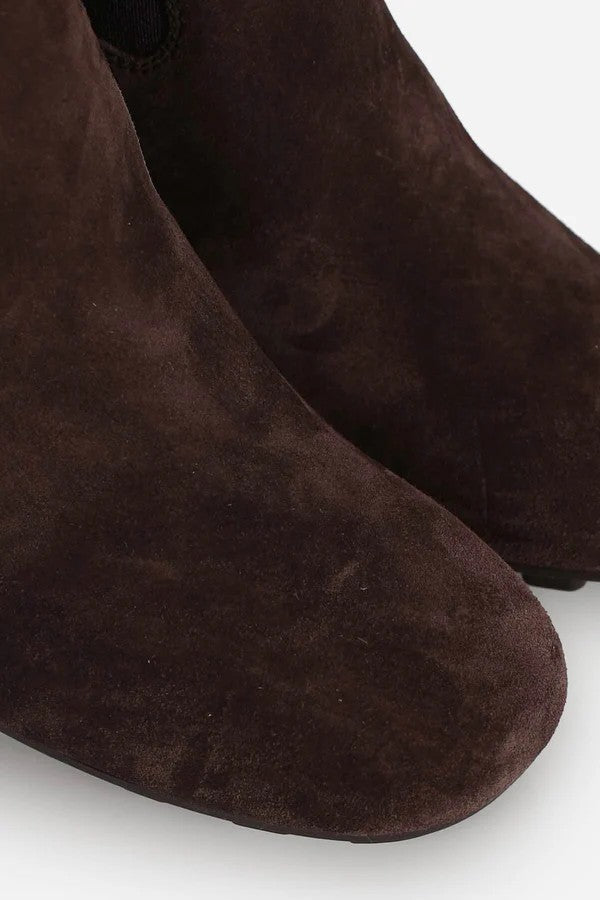 Hogan H695 Ankle Boots In Calfskin Suede