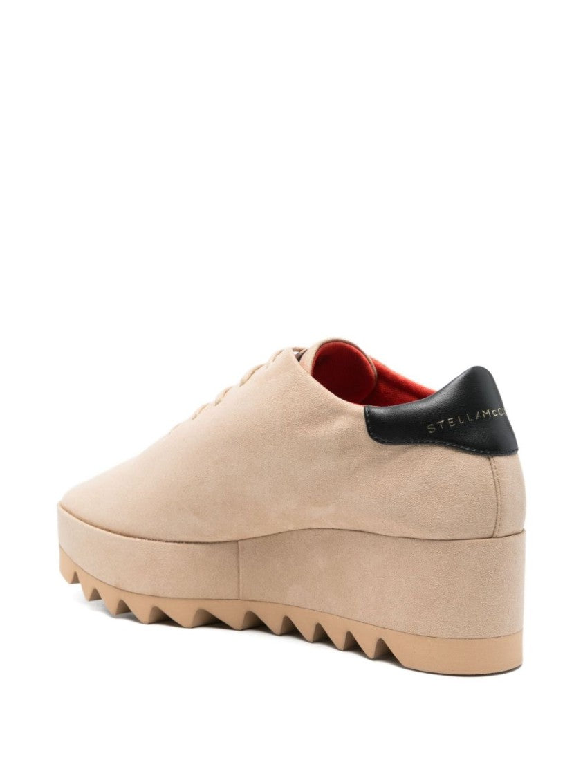 Stella Mccartney Beige Sneakers With Platform Sole