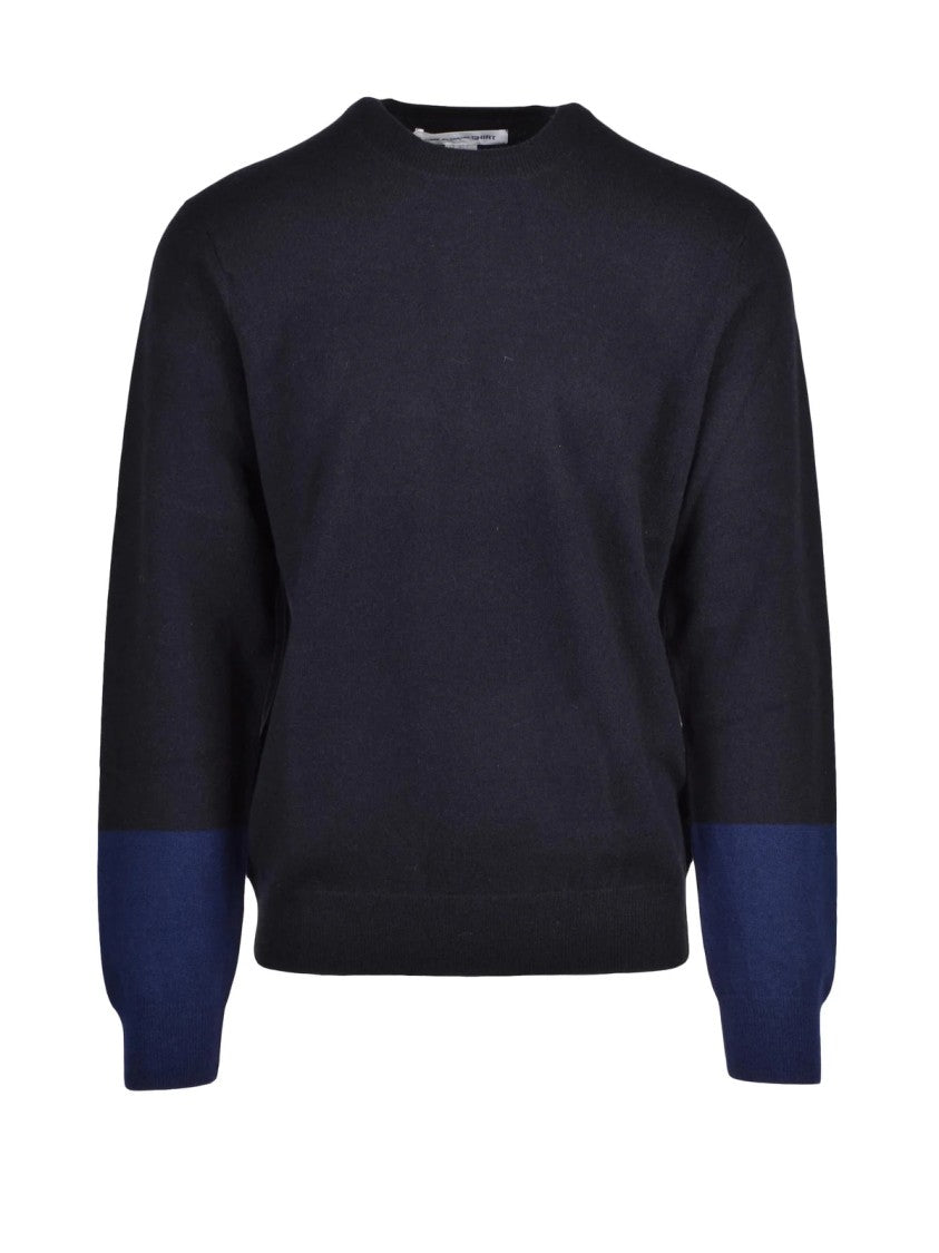 Comme Des Garçons Black Wool Crewneck Sweater