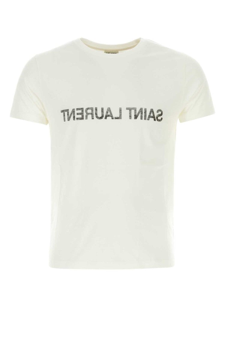Saint Laurent White Cotton T-Shirt