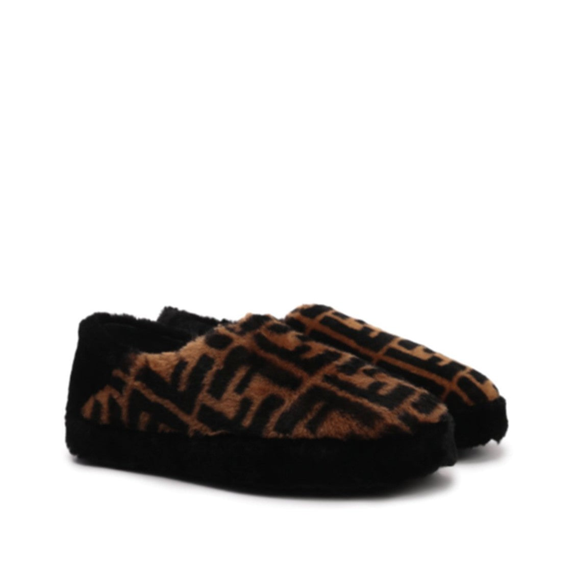 Fendi Brown Fur Slippers