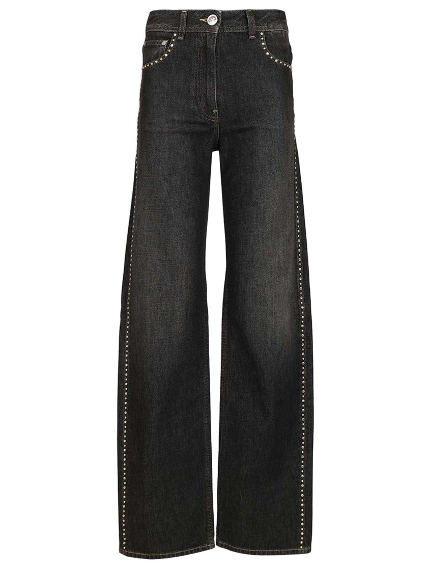 Versace Black Cotton Denim Jeans