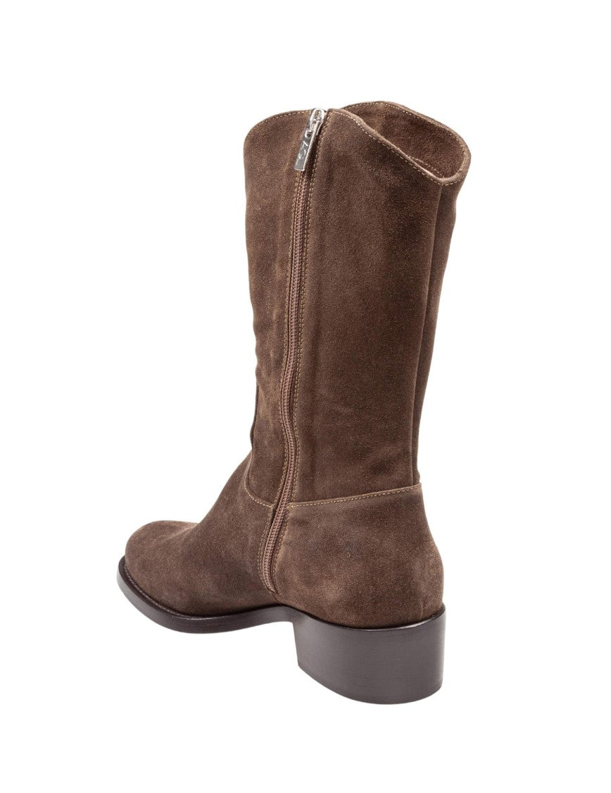 Agl Fergus Suede Ankle Boot In Forest Green