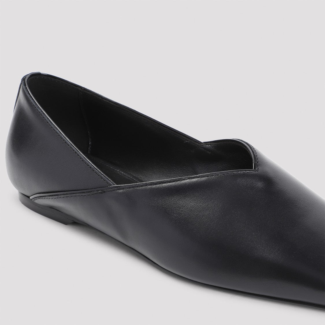 Totême The Everyday Flat Black Nappa Leather Ballerinas