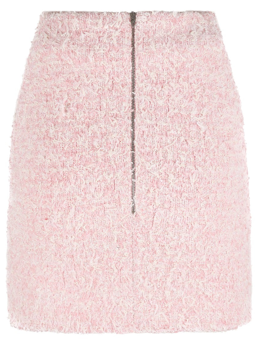 Balenciaga Textured Pink Skirt With Fitted Silhouette