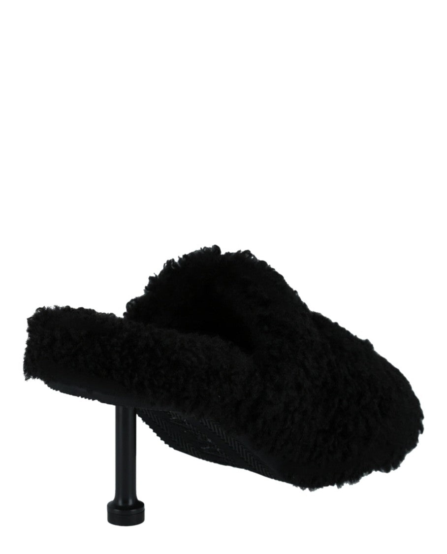 Balenciaga Political Campaign Furry 80Mm Mules