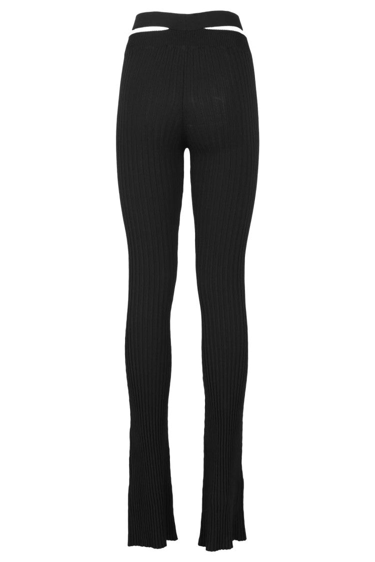 Andreâdamo Ribbed Knit Flare Leggings