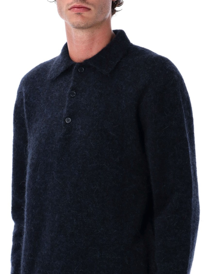 Sunflower Mohair Blend Polo Sweater
